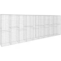 vidaXL Mur de gabions avec couverture Acier galvanisé 600 x 50 x 200 cm