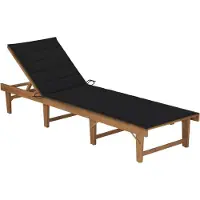 vidaXL Bain de soleil pliable avec support Acacia massif