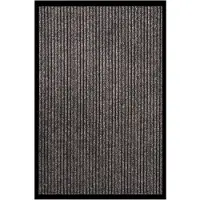 vidaXL Paillasson rayé Beige 80x120 cm