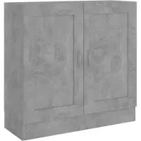 vidaXL Bibliothèque Gris béton 82,5x30,5x80 cm Bois d'ingénierie