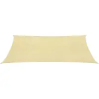 vidaXL Parasol en PEHD rectangulaire 2x4 m Beige