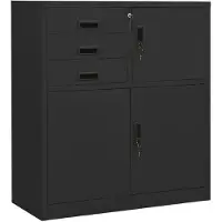 vidaXL Armoire de bureau Anthracite 90x40x102 cm Acier