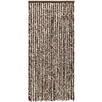 vidaXL Rideau moustiquaire brun et blanc 90x220 cm chenille
