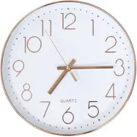 vidaXL Horloge murale 30 cm or rose