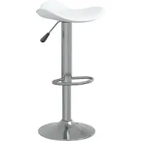 vidaXL Tabouret de bar blanc Acier chromé et similicuir