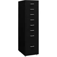 vidaXL Classeur mobile Noir 28x41x109 cm Métal