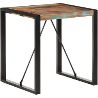 vidaXL Table de salle à manger 70x70x75 cm Bois massif recyclé