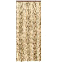 vidaXL Rideau anti-insectes beige et marron 56x185 cm chenille