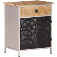 vidaXL Table de chevet 40x30x50 cm Bois de manguier brut