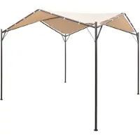 vidaXL Pavilion Tente de réception Abri 3x3 m Acier Beige