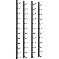 vidaXL 2 pcs Casiers à bouteilles mural pour 12 bouteilles Noir Fer