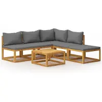 vidaXL Ensemble de salon de jardin en bois massif d'acacia Meubles de jardin