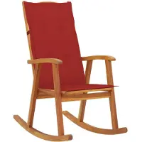 vidaXL Chaise à bascule avec supports en bois massif d'acacia