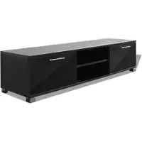 vidaXL Meuble TV Noir brillant 120x40,5x35 cm