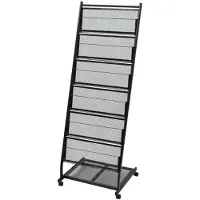 vidaXL Porte-revues 47,5 x 43 x 133 cm Noir A4