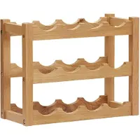 vidaXL Casier à bouteilles 12 bouteilles 47x21x36 cm Bois de chêne