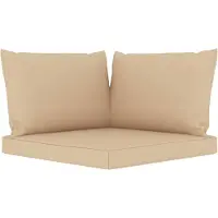 vidaXL Coussins de palette lot de 3 beige tissu oxford