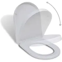 vidaXL Siège de toilette avec abaissement automatique Blanc Carré