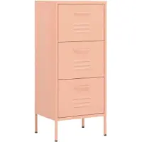 vidaXL Armoire de rangement Rose 42,5x35x101,5 cm Acier