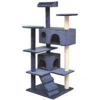 vidaXL Arbre à chat Sisal 125 cm bleu foncé