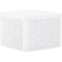 vidaXL Table d'appoint Blanc 54x54x36,5 cm Plastique