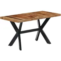 vidaXL Table de salle à manger 140x70x75 cm en bois massif d'acacia