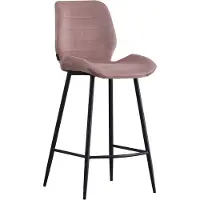 Naber GmbH (Tablon) Bronx71 Tabouret de bar en velours Toby rose 71 cm