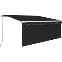 vidaXL Store manuel rétractable avec enrouleur 3,5x2,5 m Anthracite