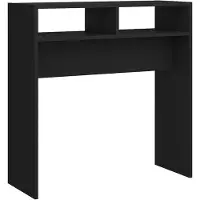 vidaXL Table console noir 78x30x80 cm bois d'ingénierie