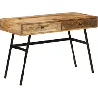 vidaXL Bureau avec tiroirs Bois solide de manguier 110x50x76 cm