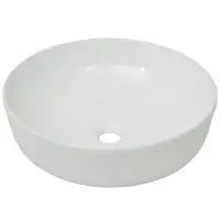 vidaXL Lavabo rond en céramique blanc 41,5 x 13,5 cm
