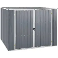 vidaXL Abri de jardin Gris 195x198x159 cm Acier galvanisé