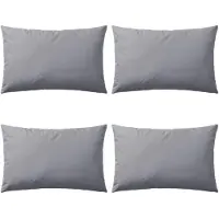 vidaXL Oreiller d'extérieur lot de 4 60 x 40 cm Gris