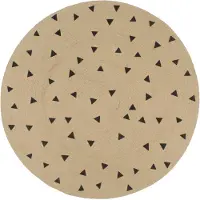vidaXL Tapis fait à la main Jute avec imprimé à triangles 120 cm