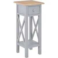 vidaXL Table d'appoint Gris 27 x 27 x 65,5 cm Bois
