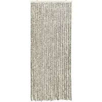 vidaXL Rideau moustiquaire gris clair et gris foncé 56x185 cm chenille