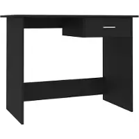 vidaXL Bureau Noir 100x50x76 cm Bois d’ingénierie