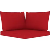 vidaXL Coussin pour palette 3 pcs. rouge tissu Oxford