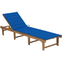 vidaXL Bain de soleil pliable avec support Acacia massif