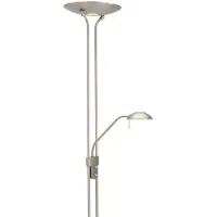 Steinhauer Lampadaire LED Mexlite Up 180cm - gris métallisé 3000K