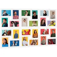 vidaXL Collage de cadres photo de photo 24x(10x15 cm) Blanc MDF