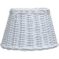 vidaXL Abat-jour Osier 40x26 cm Blanc