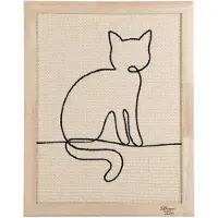 Designed By Lotte Griffoir - Meuble robuste pour chats & accessoires pour griffer, sisal, Rubberwood, 50x40 cm