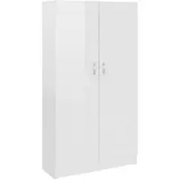 vidaXL Bibliothèque Blanc brillant 82,5x30,5x150 cm Bois d’ingénierie