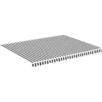vidaXL Tissu de store anthracite et blanc 4,5x3,5 m