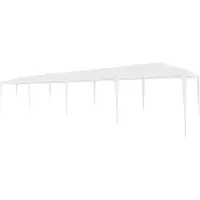 vidaXL Tente de réception 3x12 m PE blanc