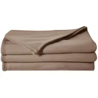Poyet Motte Couverture Polaire Taupe Poleco 100% polyester 320g 240x220