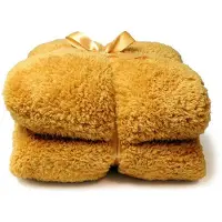 Unique living Plaid Unique Living Teddy Mellow Yellow Jaune-150 x 200 cm