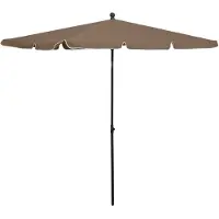 vidaXL Parasol avec mât 210x140 cm Taupe