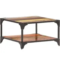 vidaXL Table basse 60x60x35 cm Vieux bois massif